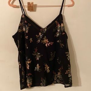 Sequin Beaded Tank Top